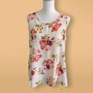 Chris and Carol Rayon Floral Tank
